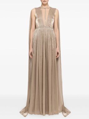 NISSA Crystal-Embellished Chiffon Maxi Dress Women’s Size 4